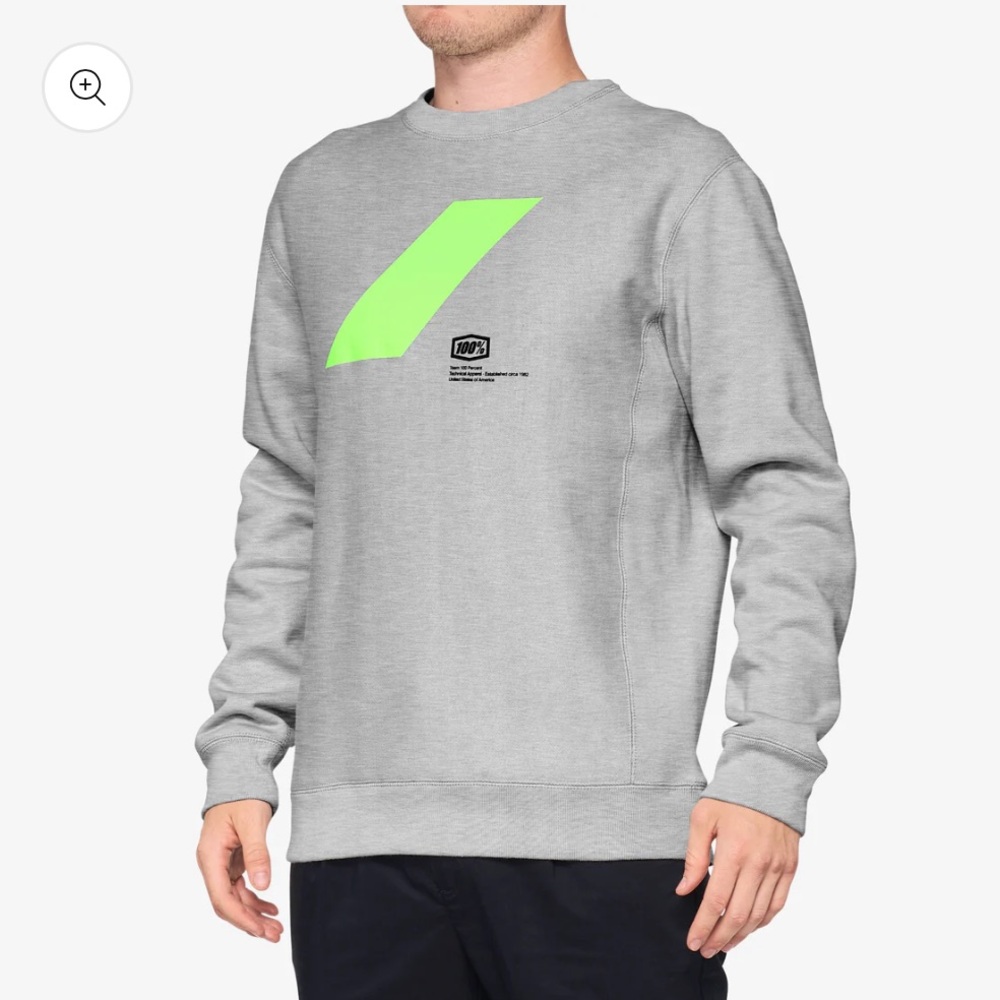 Mens 100% percent heather great crew neck sweatshirt size XL from zumiez